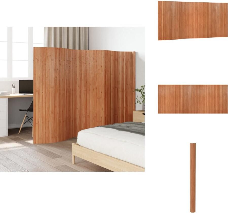 VidaXL Kamerscherm Kamerschermen Privacy Scherm Privacyscherm Kamerscherm 165x400 cm bamboe bruin