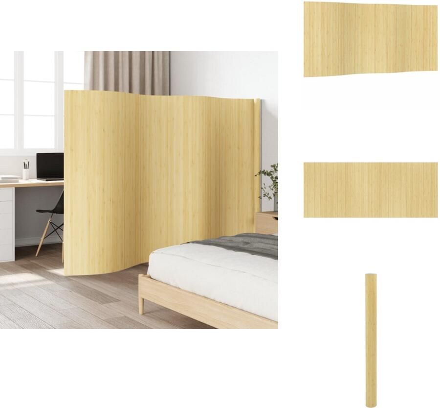 VidaXL Kamerscherm Kamerschermen Privacy Scherm Privacyscherm Kamerscherm 165x400 cm bamboe lichtnaturel