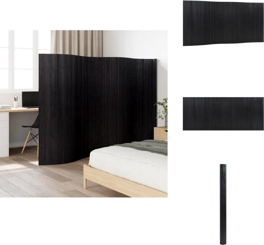 VidaXL Kamerscherm Kamerschermen Privacy Scherm Privacyscherm Kamerscherm 165x400 cm bamboe zwart