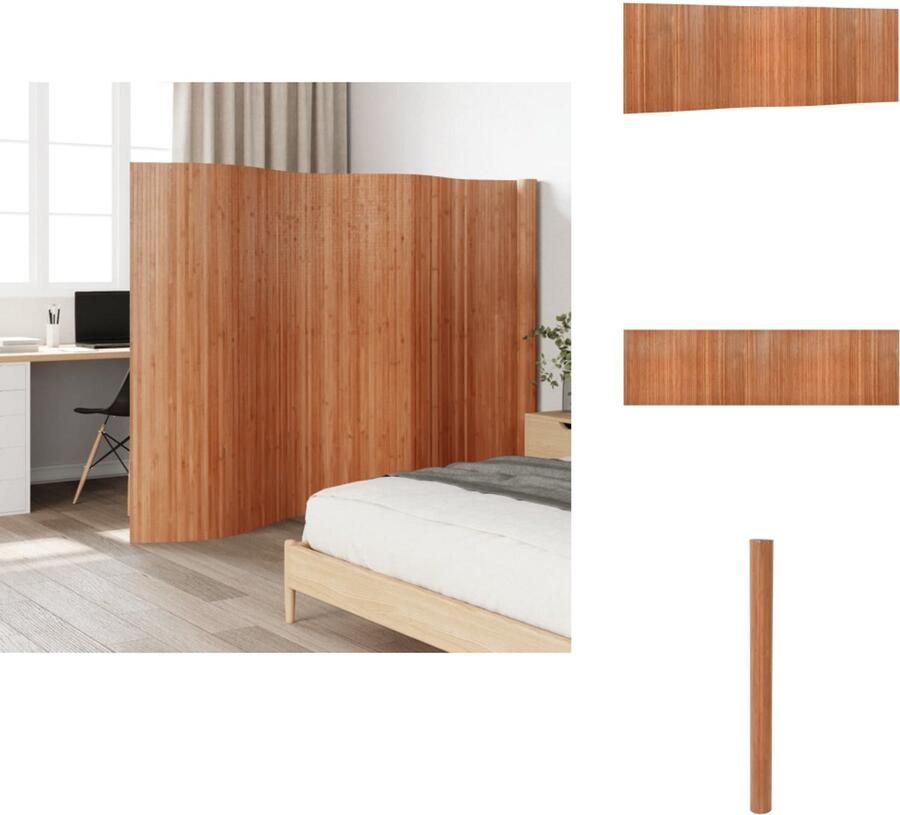 VidaXL Kamerscherm Kamerschermen Privacy Scherm Privacyscherm Kamerscherm 165x600 cm bamboe bruin