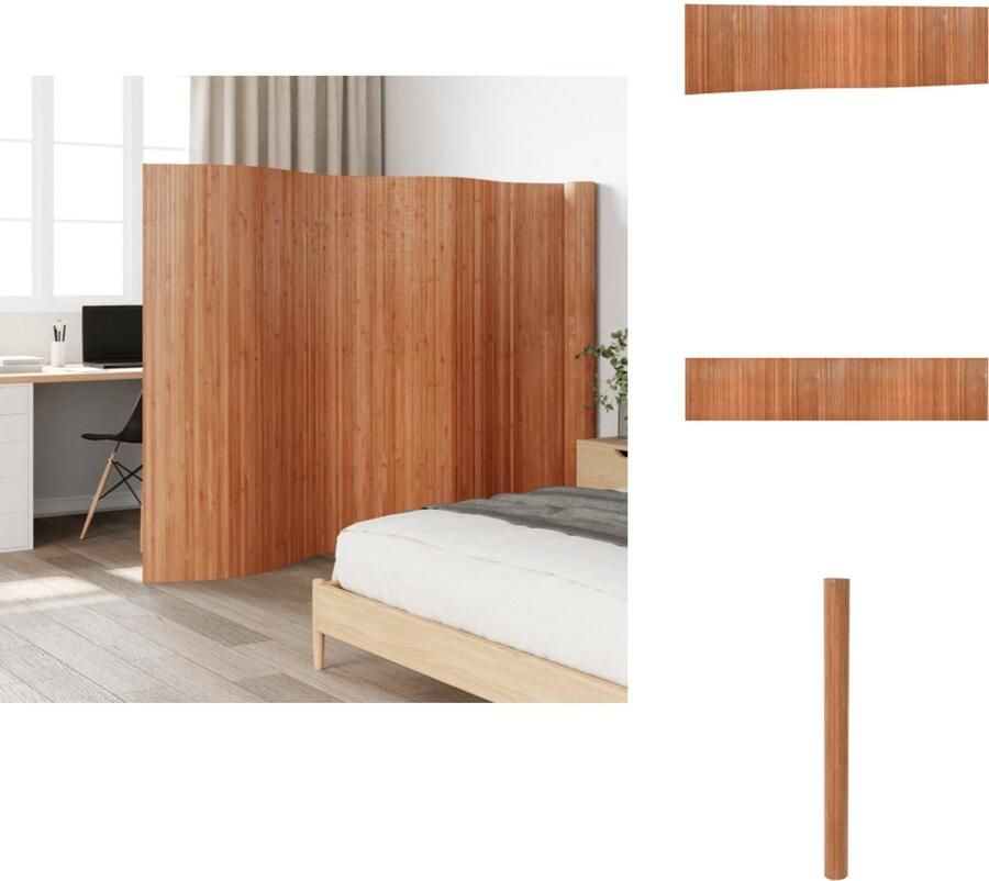 VidaXL Kamerscherm Kamerschermen Privacy Scherm Privacyscherm Kamerscherm 165x800 cm bamboe bruin