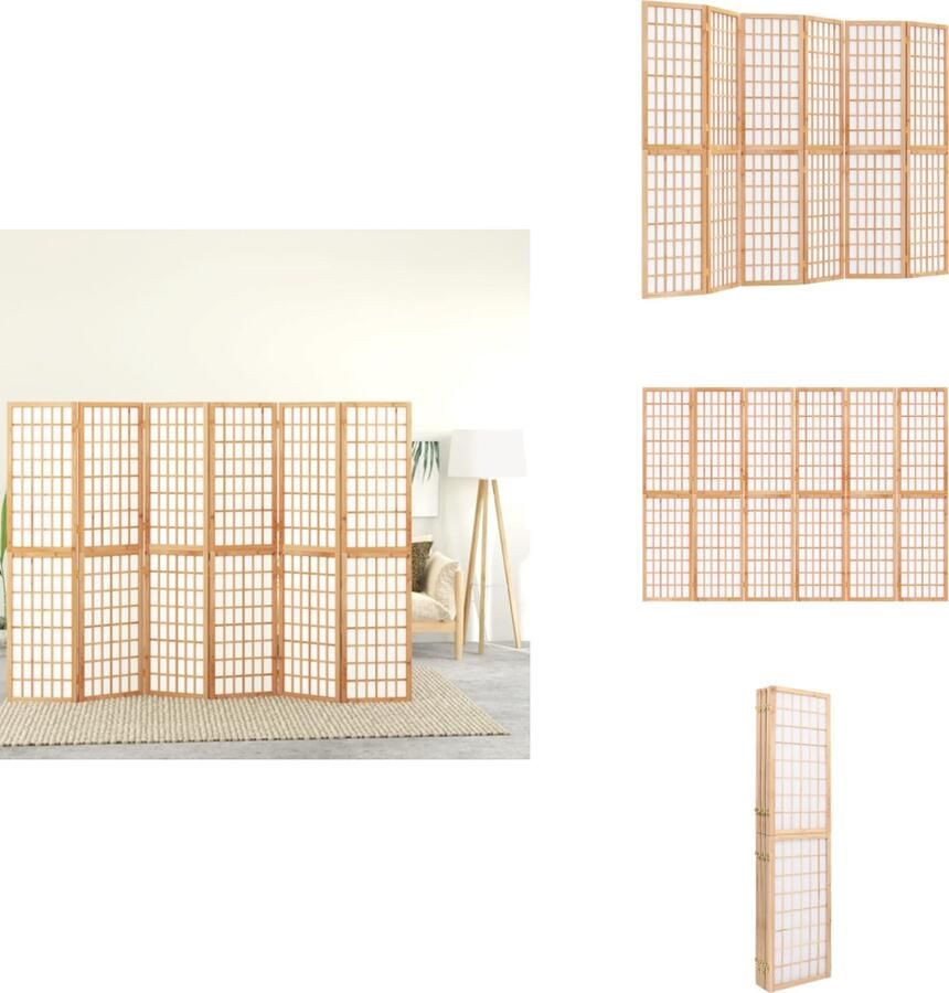 VidaXL Kamerscherm Kamerschermen Privacyscherm Ruimteverdelingsscherm Kamerscherm inklapbaar 6 panelen Japanse stijl 240x170 cm