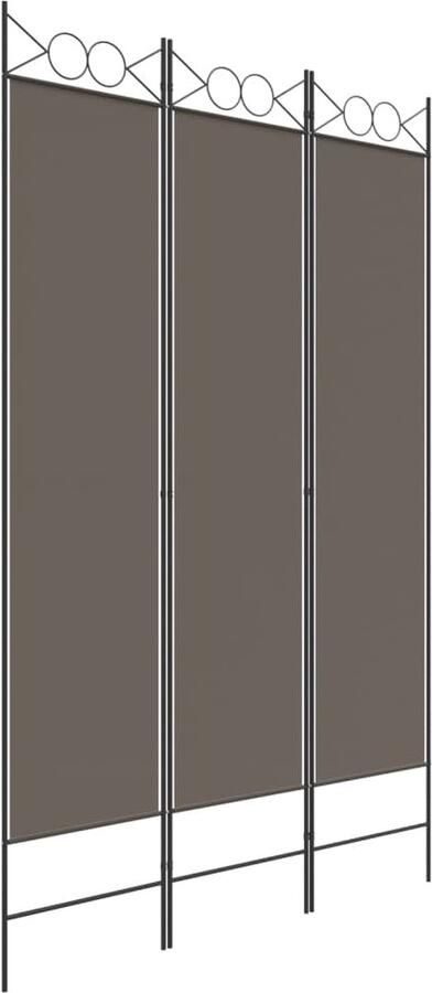 VidaXL -Kamerscherm-met-3-panelen-120x200-cm-stof-antracietkleurig - Foto 2