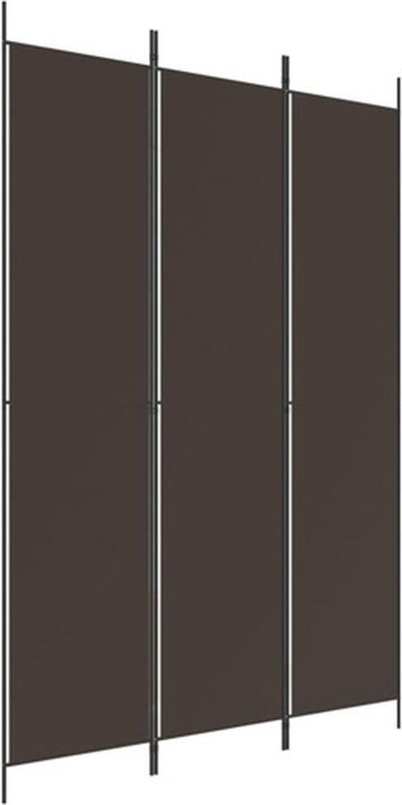 VidaXL -Kamerscherm-met-3-panelen-150x220-cm-stof-bruin