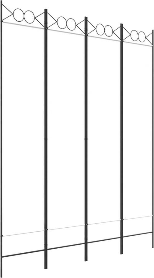 VidaXL -Kamerscherm-met-4-panelen-160x200-cm-stof-wit