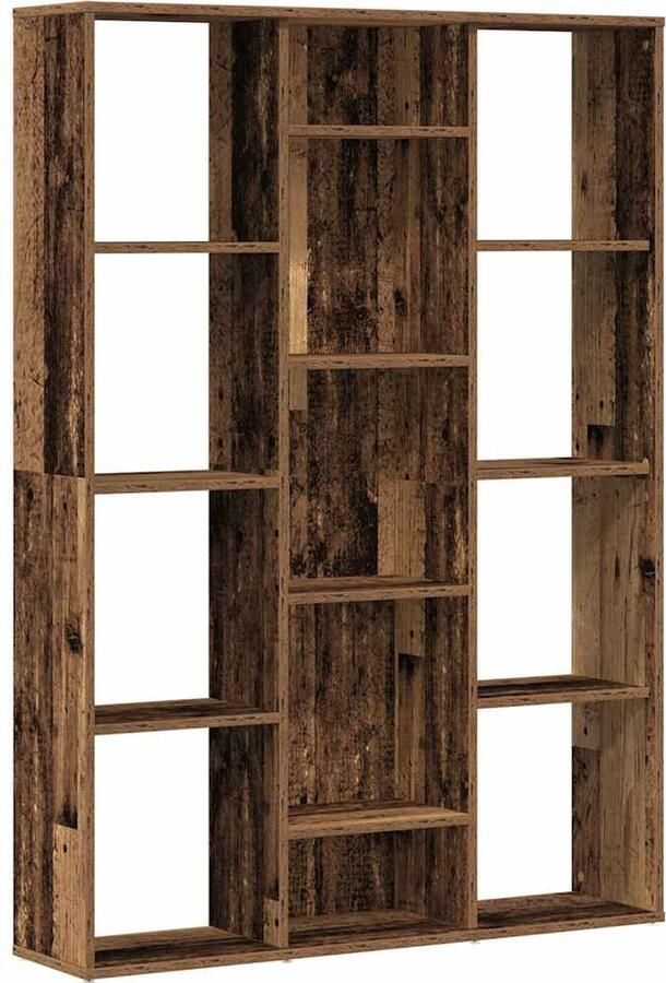 VidaXL Kamerscherm boekenkast 100x24x140 cm bewerkt hout oud hout - Foto 2