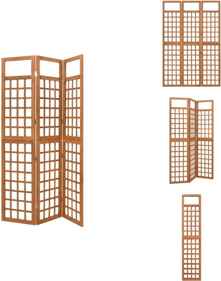 The Living Store Trellis Houten Kamerscherm en Plantondersteuning 121 x 180.5 cm Massief vurenhout Kamerscherm Plantenstuk Trellis Scheidingswand Houtsoort - Foto 2