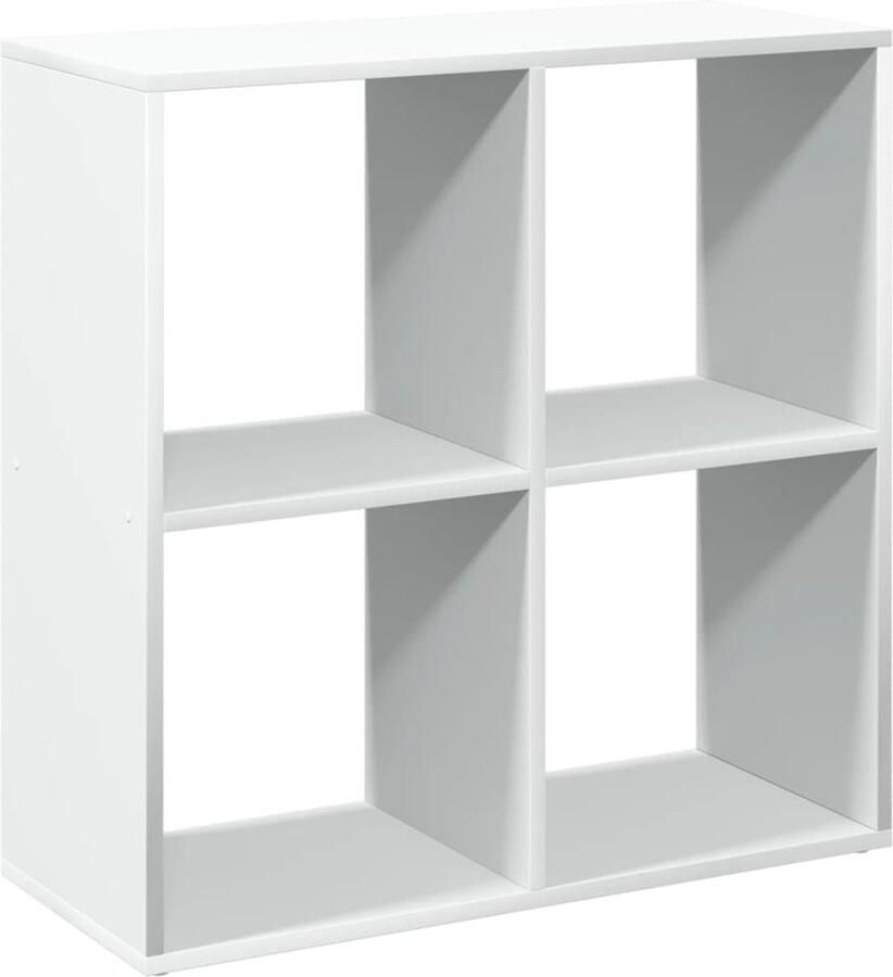 VidaXL Kamerverdeler Boekenkast Wit 69 5x29x69 5 cm Bewerkt Hout