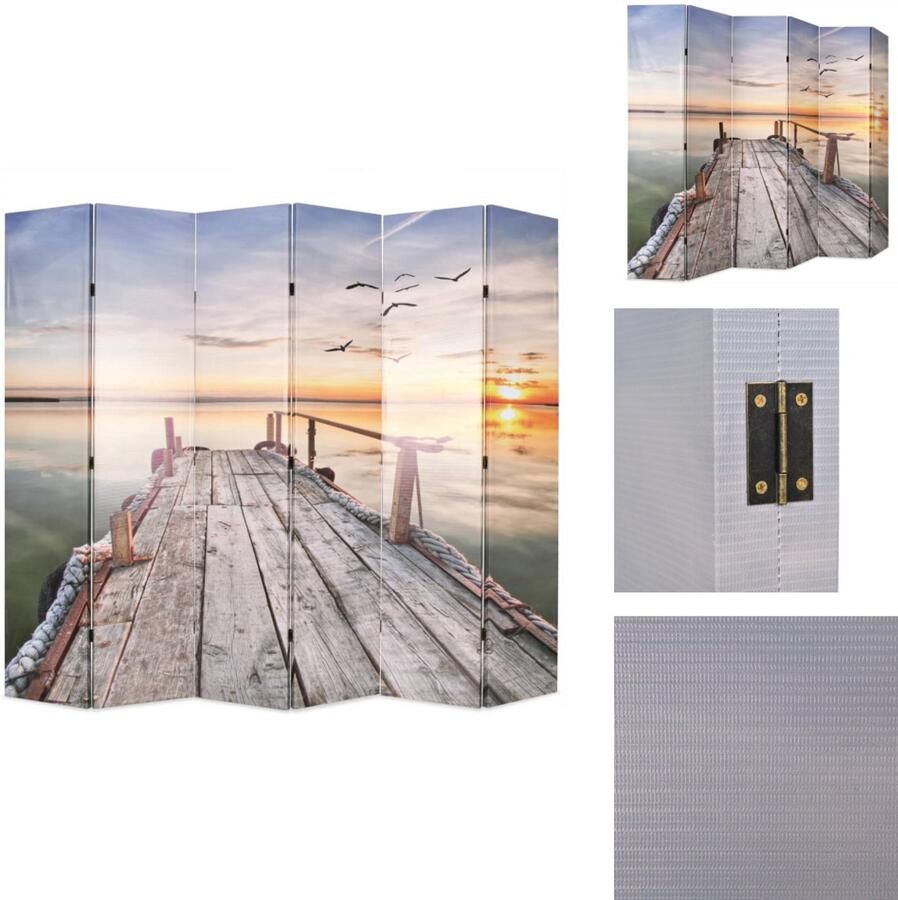 VidaXL Kamerverdeler Kamerverdelers Paravent Paravents Kamerscherm inklapbaar meer 228x170 cm