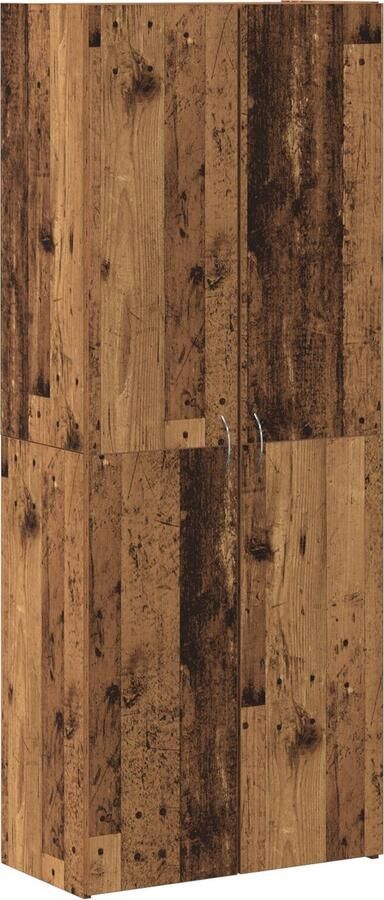 VidaXL Hoge Kast Oude Hout 60 x 32 x 153 cm gemaakt van samengesteld hout - Foto 2