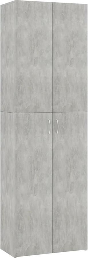 VidaXL Kantoorkast 60x32x190 cm Betongrijs Hout Kantoor Kast Opslagkast Boekenkast Houten Kast Grijze Kast Minimalistisch Meubel