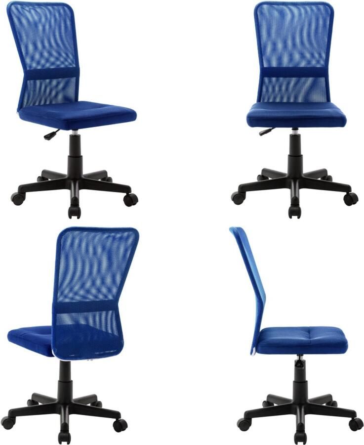 VidaXL Kantoorstoel 44x52x100 cm mesh stof blauw Bureaustoel Bureaustoelen Stoel Stoelen