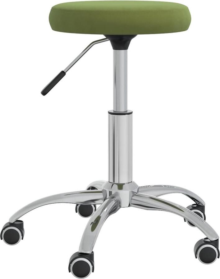 VidaXL -Kantoorstoel-draaibaar-fluweel-lichtgroen