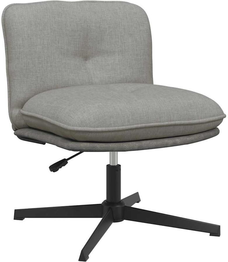 VidaXL Kantoorstoel Draaibaar Stof Lichtgrijs Kantoorstoel Kantoorstoelen Stoel Draaibare Stoel