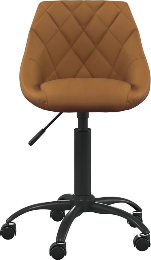 VidaXL Kantoorstoel Fluweel Bruin Verstelbaar Kantoorstoel Bureaustoel Ergonomische Stoel Fluweel Stoel Bruine Stoel Verstelbare Stoel Gasveer Mechanisme Roterende Stoel Computerstoel Home Office Meubels