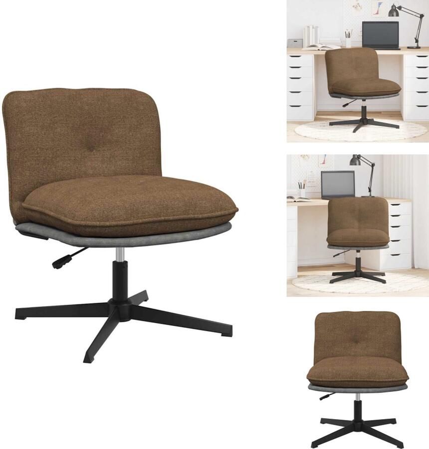 VidaXL Kantoorstoel Kantoorstoelen Stoel Draaibare Stoel Kantoorstoel draaibaar stof taupe