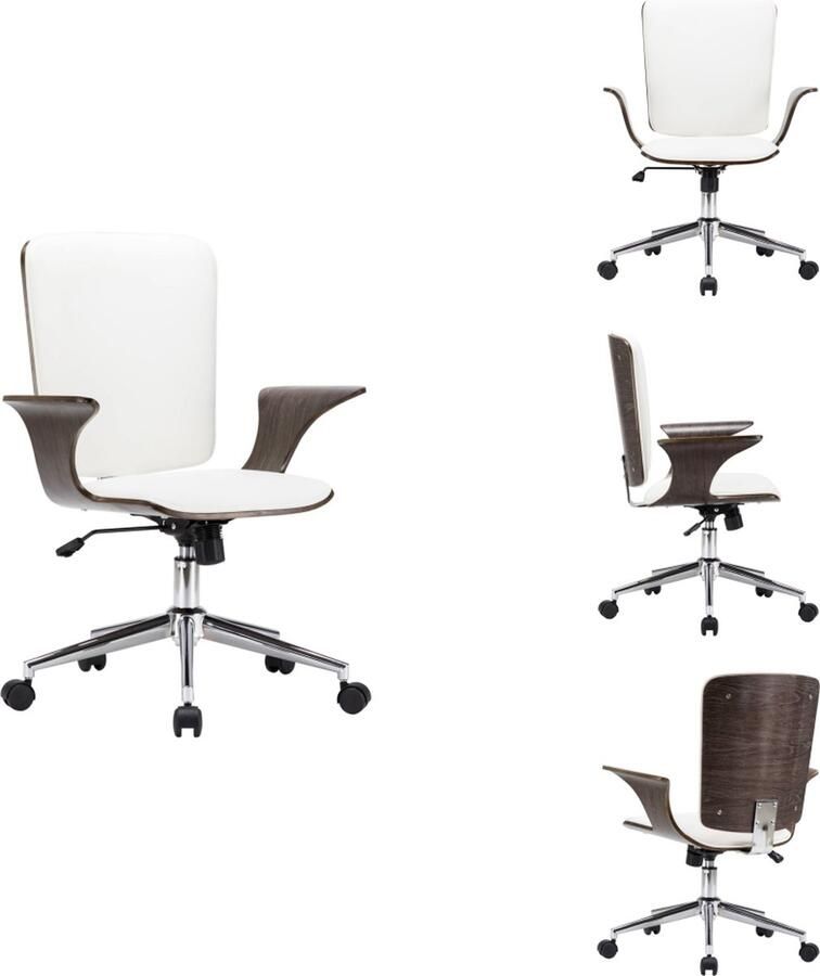 VidaXL Bureaustoel Elegante bureaustoel Ergonomisch ontwerp Kunstleren bekleding Verstelbaar 69 x 61 cm Bureaustoel