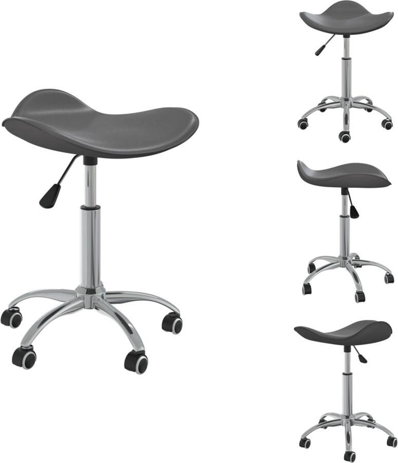 VidaXL Kantoorstoel Kantoorstoelen Stoel Stoelen Kantoorstoel kunstleer grijs