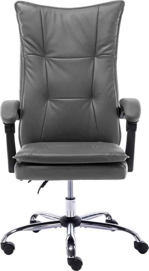 VidaXL Kantoorstoel Kunstleer Antraciet Kantoorstoel Bureaustool Ergonomische Stoel Kunstleder Antraciet Verstelbare Stoel Gasveren Draaibare Stoel