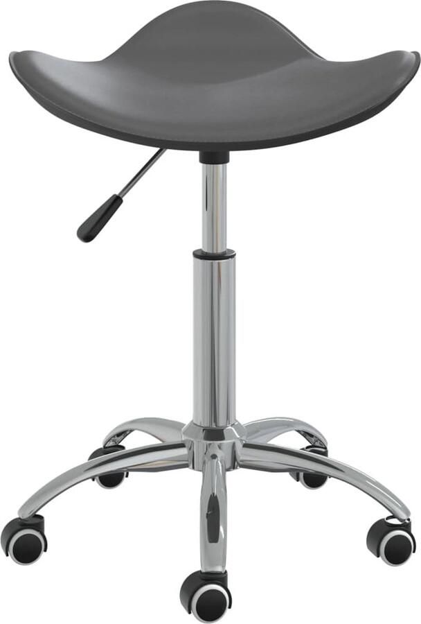 VidaXL Kantoorstoel Kunstleer Grijs Comfort & Stijl Kantoormeubilair Bureaustoel Kunstlederen Stoel Grijze Stoel Ergonomische Stoel Draaibare Stoel Hoogteverstelbare Stoel