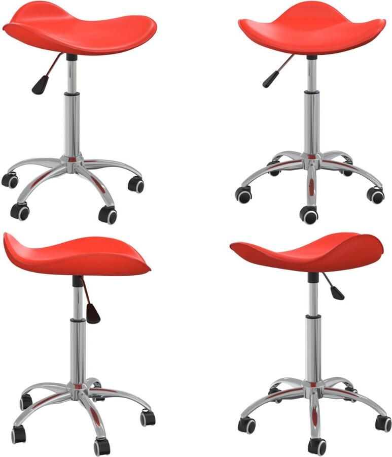 VidaXL Kantoorstoel kunstleer rood Kantoorstoel Kantoorstoelen Stoel Stoelen