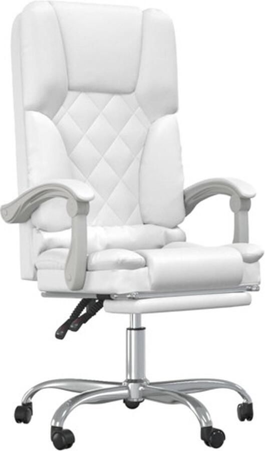 VidaXL -Kantoorstoel-massage-verstelbaar-kunstleer-wit - Foto 5