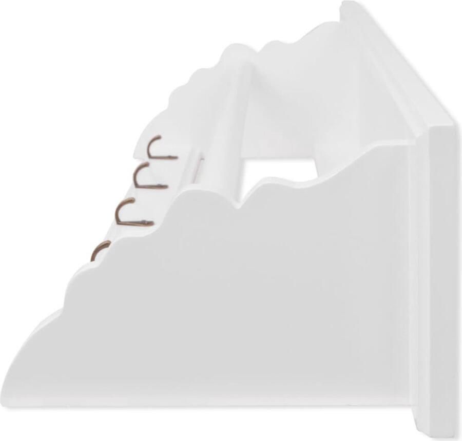 VidaXL Kapstok Barokstijl MDF Wit 70x18x26 cm Barok Stijl Kapstok Wandkapstok Mdf Kapstok Witte Kapstok Entree Kapstok Vintage Kapstok Decoratieve Kapstok Hangrek Kledingopbergruimte Schoenenkastje - Foto 2