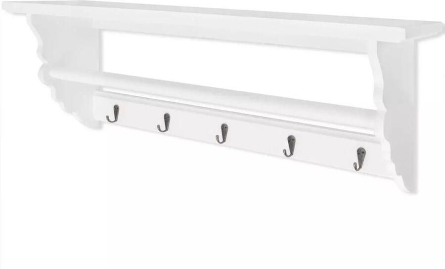VidaXL -Kapstok-barokstijl-MDF-wit