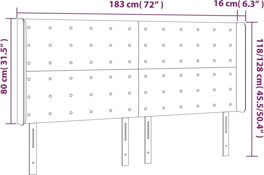 The Living Store Hoofdbord Cappuccino Kunstleer 183x16x118 128 cm Verstelbare Hoogte Hoofd Bord Kapstok Bedstede Bedroom Decoratie Bruine Meubels - Foto 2