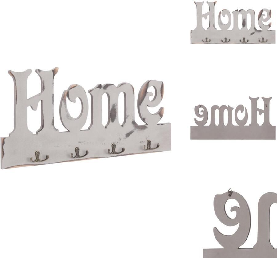 VidaXL Kapstok Kapstokken Kap Stok Kap Stokken Wandkapstok HOME 50x23 cm