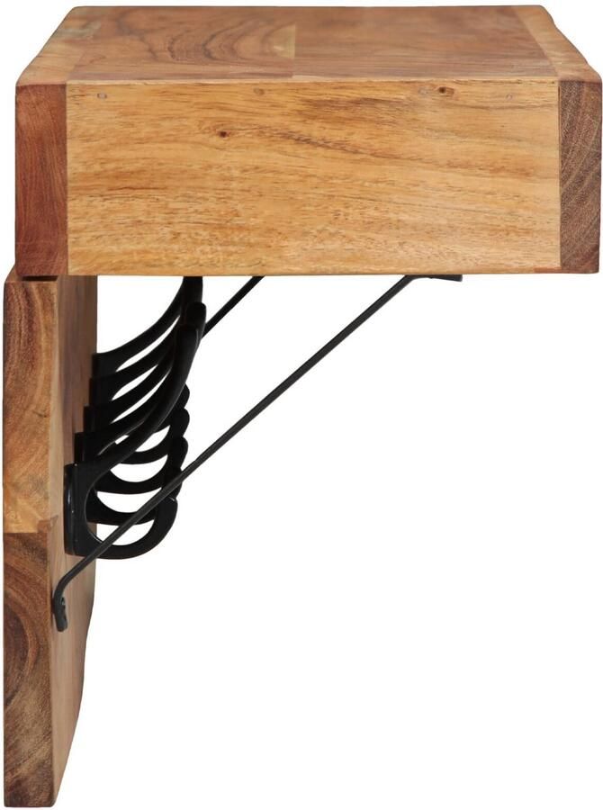 VidaXL Kap- en Hoofdrek Natuurlijke Acaciahout Massief Acaciahout Haken