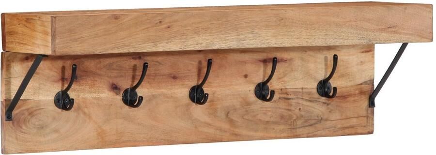 VidaXL Kap- en Hoofdrek Natuurlijke Acaciahout Massief Acaciahout Haken - Foto 3