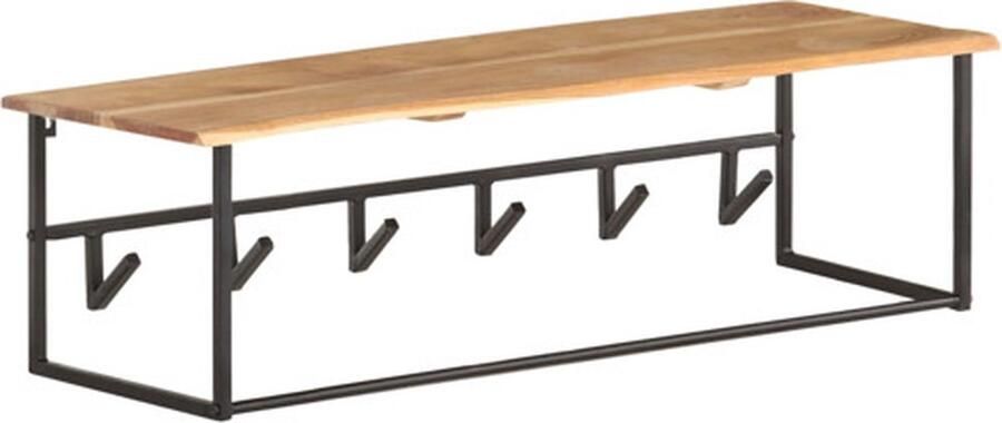 VidaXL -Kapstok-met-schap-100x34x38-cm-massief-acaciahout