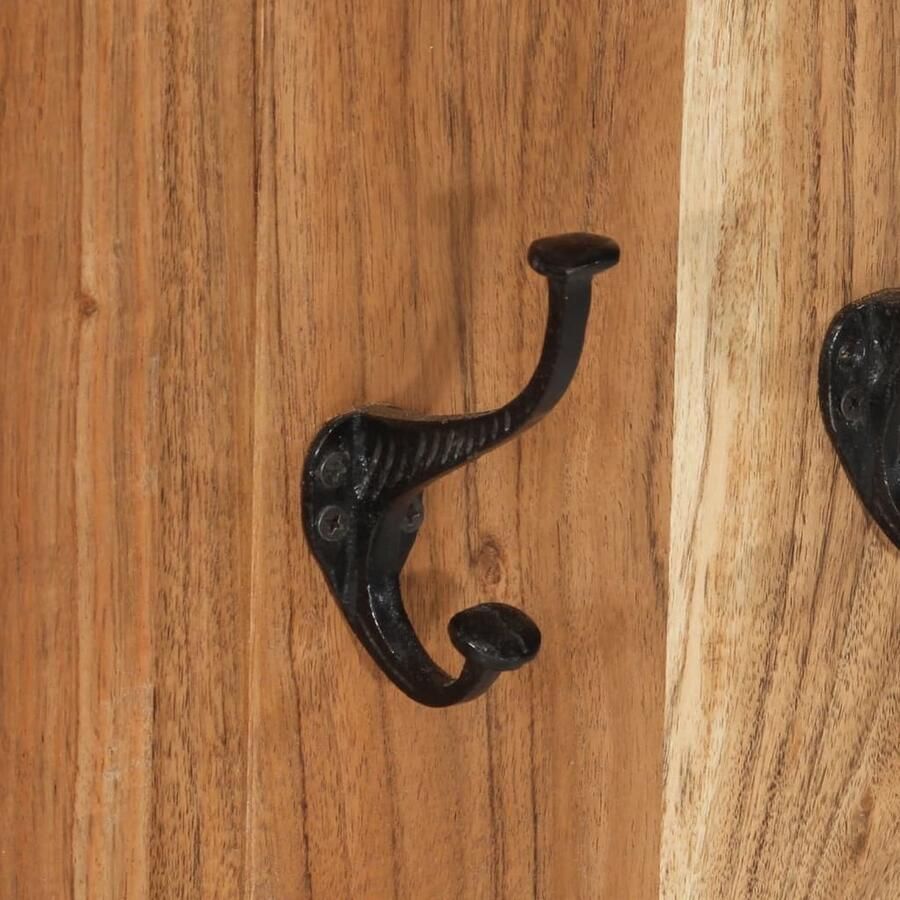 VidaXL Kapstokken 2 stuks Massief Acaciahout 38x100 cm Wandkapstok Retro Kapstok Vintage Kapstok Acacia Hout Kapstok Set