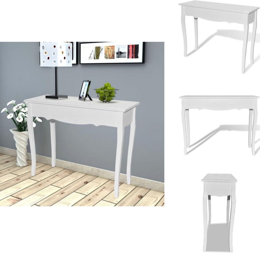 VidaXL Kaptafel Kaptafels Kap Tafel Kap Tafels Bijzettafel wit