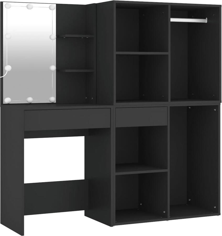 VidaXL Kaptafel met LED-verlichting 60x40x140 cm zwart - Foto 3