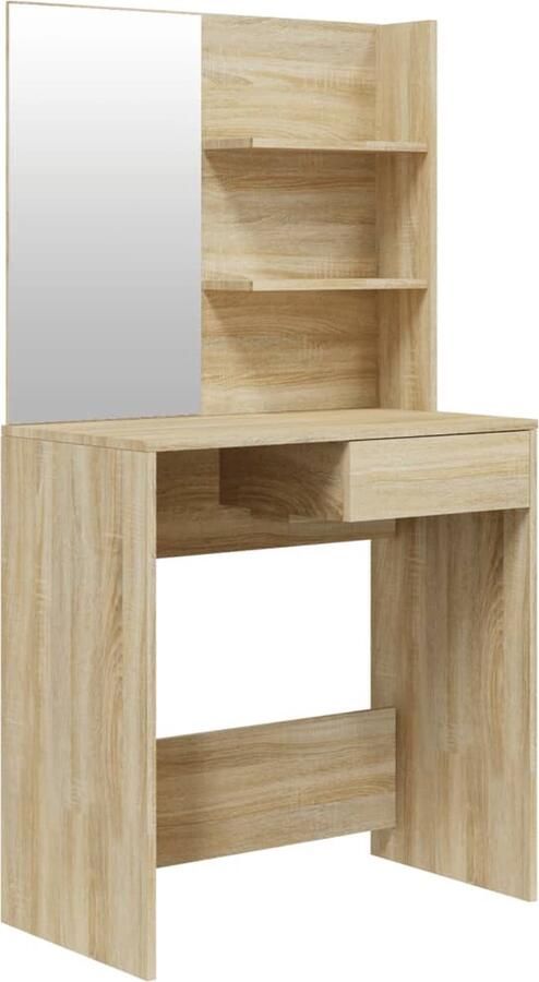 VidaXL Kaptafel met spiegel 74 5x40x141 cm sonoma eikenkleurig - Foto 3
