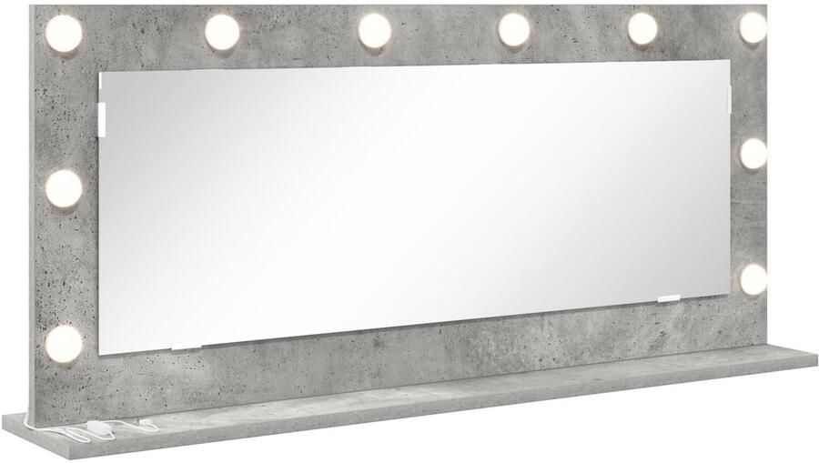 VidaXL Kaptafel Spiegel Beton grijs Beton glas Groot Spiegel