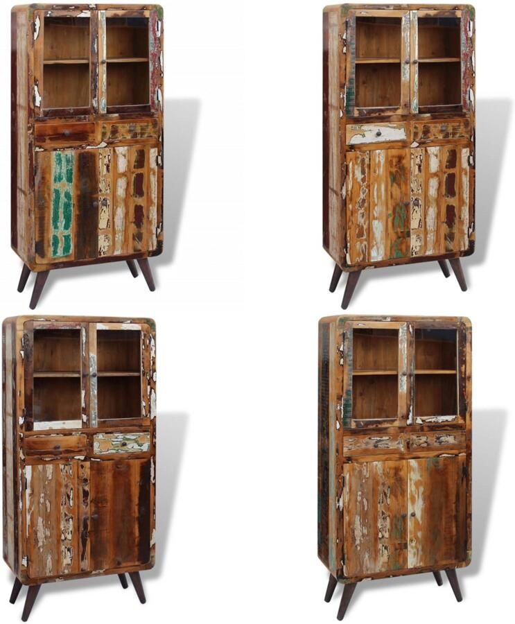 VidaXL Kast 90x40x190 cm massief gerecycled hout Servieskast Servieskasten Houten Kast Houten Kasten