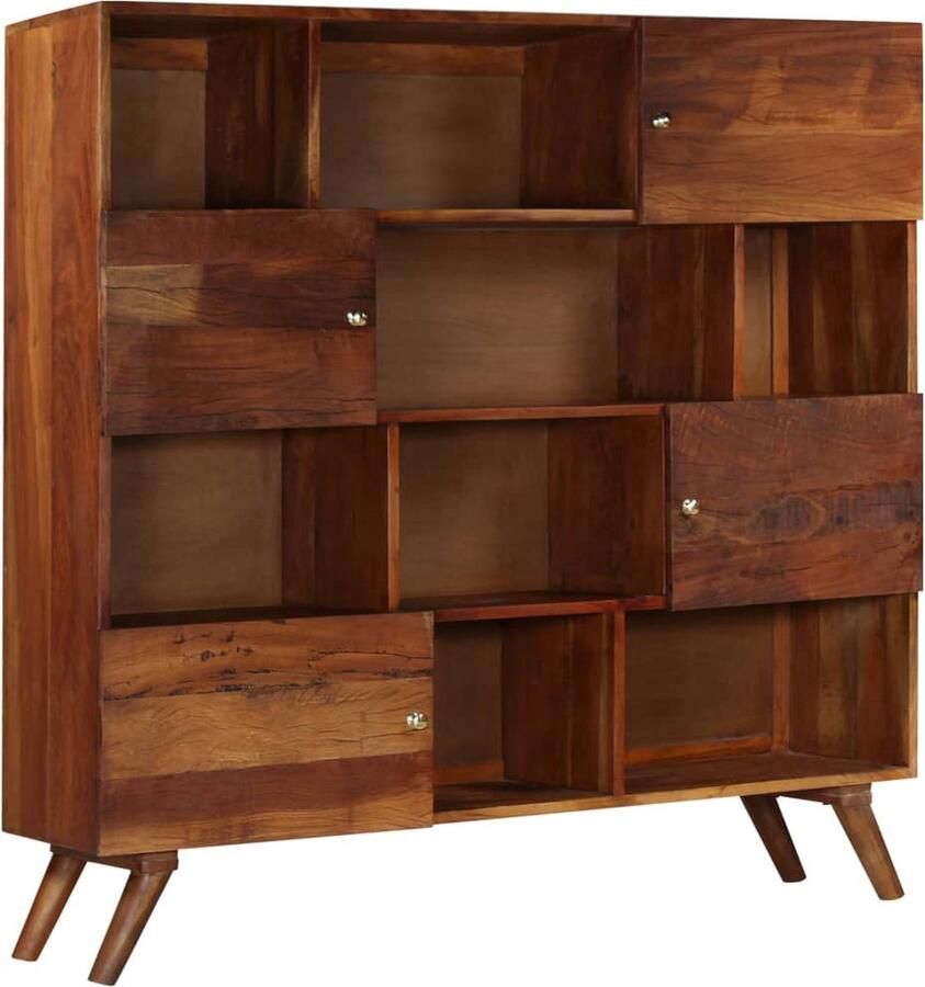 VidaXL Kast Kasten Boekenschap Boekenschappen Hoge kast 150x40x152 cm massief gerecycled hout