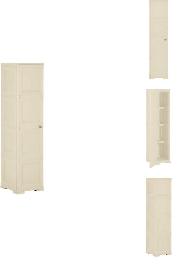 VidaXL Kast Kasten Kast Opberglocker Opbergkast hout-look 40x43x164 cm kunststof angorawit