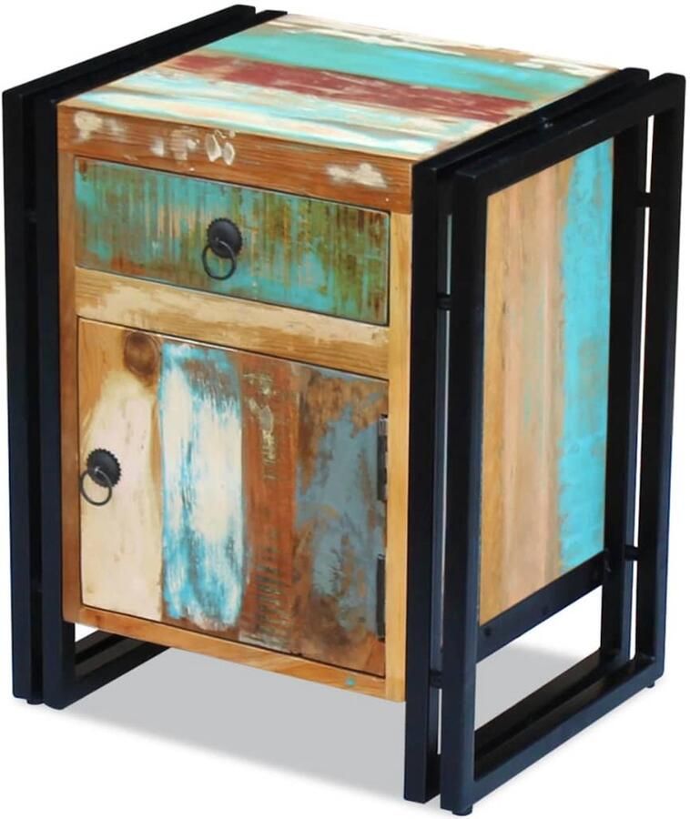 VidaXL Kast Kasten Kastje Kastjes Nachtkastje massief gerecycled hout