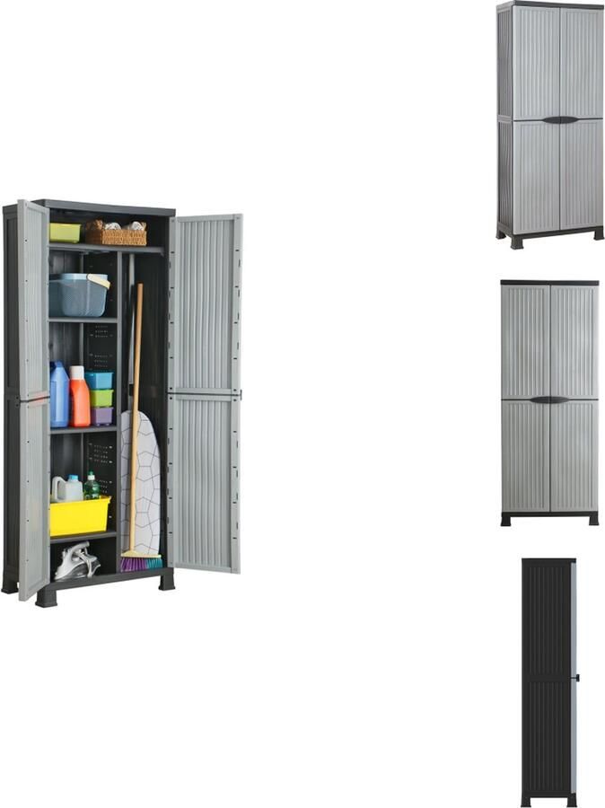 VidaXL Kast Kasten Opbergkast Opbergkasten Opbergkast 68x39x171 5 cm kunststof - Foto 2