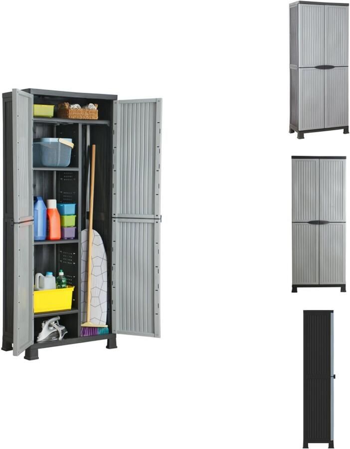 VidaXL Kast Kasten Opbergkast Opbergkasten Opbergkast 68x39x171 5 cm kunststof