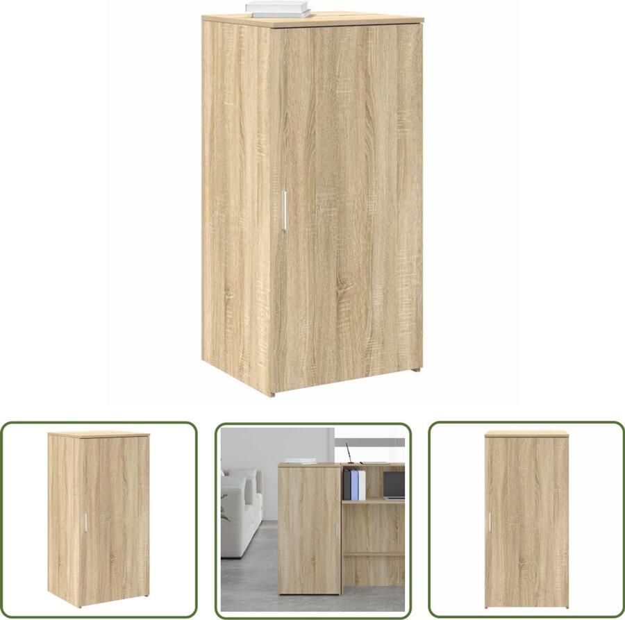 The Living Store Opbergkast 50x45x103 5 cm bewerkt hout sonoma eikenkleurig Opbergkast Kast Houten Kast Dressoirkast Buro Kast