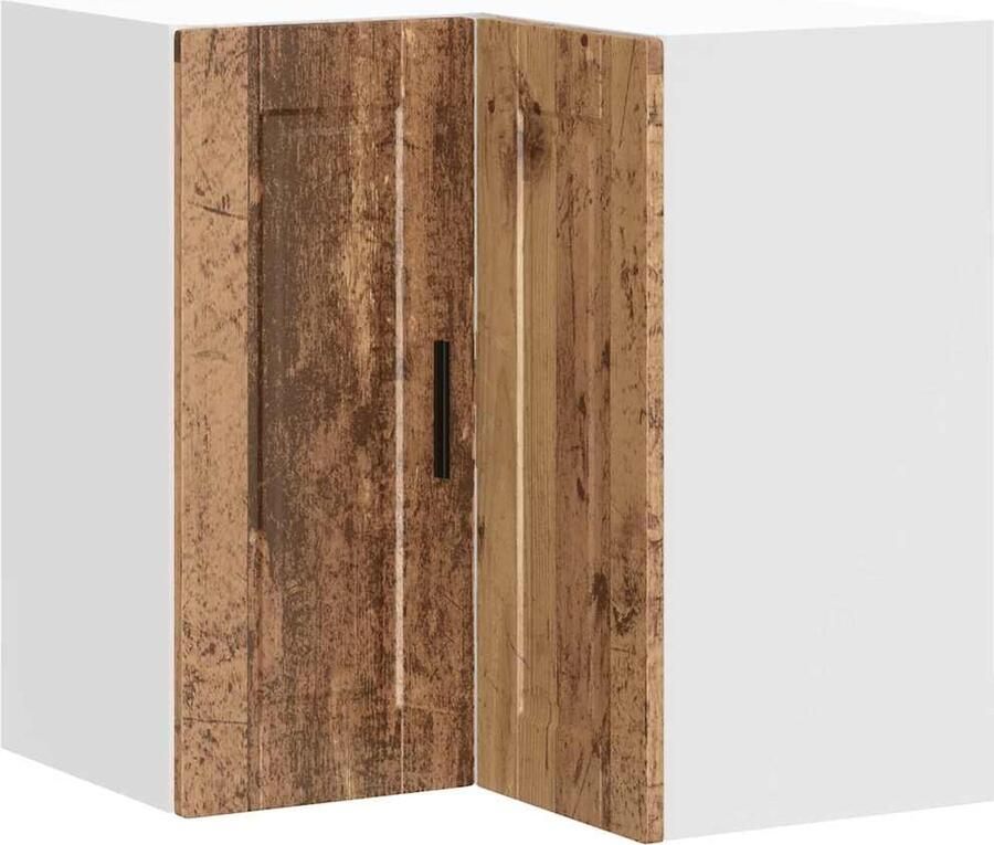VIDAXL Keuken hoekkast "Porto" bewerkt hout oud houtkleurig