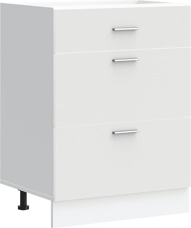 VidaXL Keuken onderkast Lyon bewerkt hout wit - Foto 2