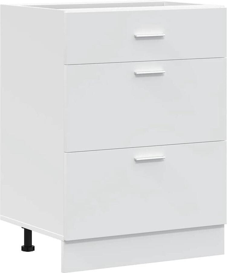 VidaXL Keuken onderkast Lyon bewerkt hout wit