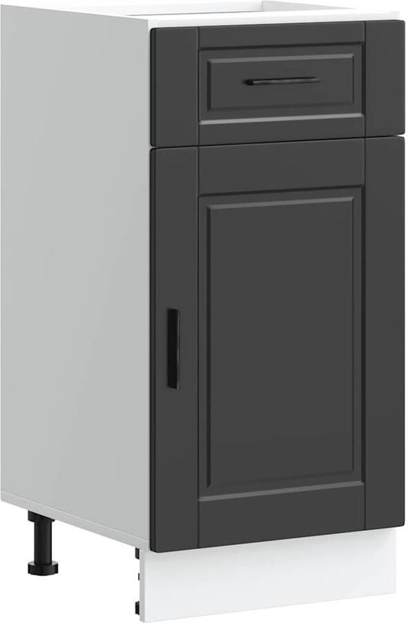 VIDAXL Keuken onderkast "Porto" bewerkt hout zwart - Foto 2