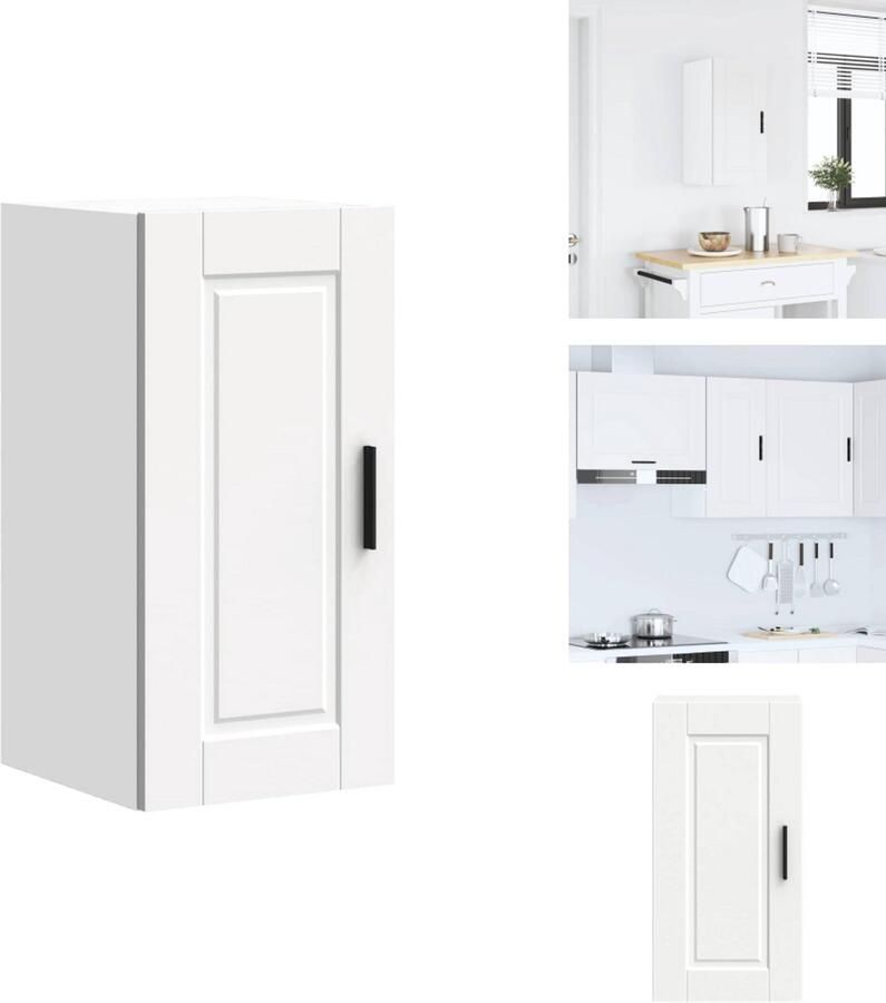 VidaXL Keuken Wandkast Keuken Wandkasten Keuken Wandmeubel Gemonteerde Wandkast Keukenwandkast Porto bewerkt hout wit